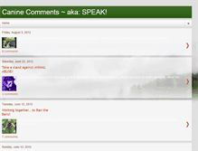 Tablet Screenshot of caninecomments.blogspot.com