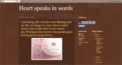 Desktop Screenshot of heartspeaksinwords.blogspot.com