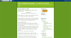 Desktop Screenshot of earlychildhoodlearning.blogspot.com