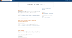 Desktop Screenshot of haikumostdays.blogspot.com