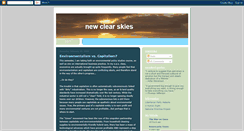 Desktop Screenshot of newclearskies.blogspot.com