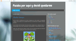 Desktop Screenshot of pasabaporaquiydecidiquedarme.blogspot.com