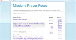 Desktop Screenshot of missionsprayerfocus.blogspot.com