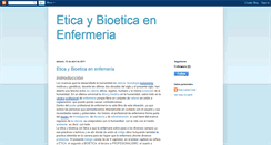 Desktop Screenshot of eticaybioeticaenenfermeria.blogspot.com