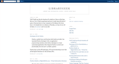Desktop Screenshot of librarygeek.blogspot.com