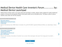 Tablet Screenshot of medicaldevicelaunchpad.blogspot.com