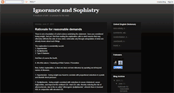 Desktop Screenshot of ignoranceandsophistry.blogspot.com