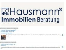 Tablet Screenshot of hausmannimmobilien.blogspot.com