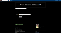 Desktop Screenshot of metalhiphoplyrics.blogspot.com
