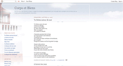 Desktop Screenshot of corpsetbiens.blogspot.com