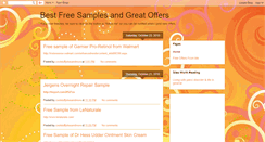 Desktop Screenshot of bestfreesamplesandoffers.blogspot.com