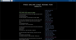 Desktop Screenshot of freeonlinechatroomsforadults88.blogspot.com