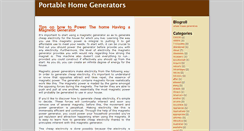 Desktop Screenshot of homeportablegenerators.blogspot.com