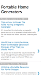 Mobile Screenshot of homeportablegenerators.blogspot.com