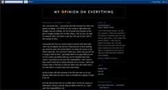 Desktop Screenshot of my-opinion-on-everything.blogspot.com