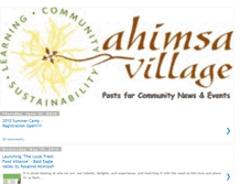 Tablet Screenshot of ahimsavillagenews.blogspot.com