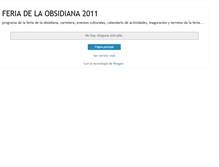 Tablet Screenshot of feriadelaobsidiana.blogspot.com