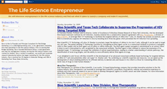 Desktop Screenshot of lifescienceentrepreneurs.blogspot.com