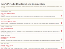 Tablet Screenshot of dalesdevotionalcommentary.blogspot.com