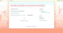 Desktop Screenshot of motherofadownsyndromebaby.blogspot.com