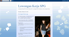 Desktop Screenshot of lowongan-kerja-spg.blogspot.com