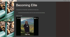 Desktop Screenshot of becomingelite.blogspot.com