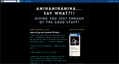 Desktop Screenshot of aminaminaminasaywhat.blogspot.com