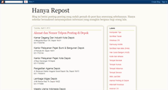 Desktop Screenshot of hanyarepost.blogspot.com