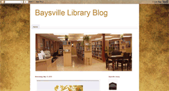 Desktop Screenshot of baysvillelibrary.blogspot.com