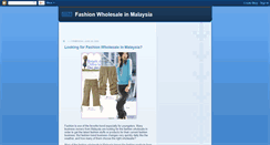 Desktop Screenshot of malaysiawholesalefashion.blogspot.com