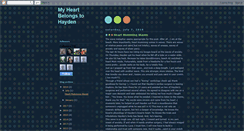 Desktop Screenshot of myheartbelongstohayden.blogspot.com