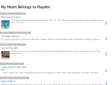 Tablet Screenshot of myheartbelongstohayden.blogspot.com