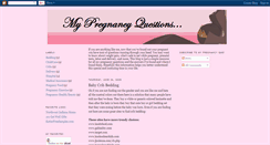 Desktop Screenshot of mypregnancyquestions.blogspot.com