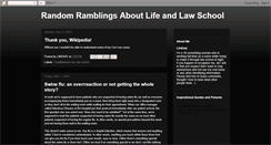 Desktop Screenshot of mylawschooljournal.blogspot.com