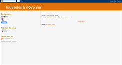 Desktop Screenshot of louvadeiranovoser.blogspot.com