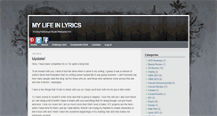 Desktop Screenshot of mylifein-lyrics.blogspot.com