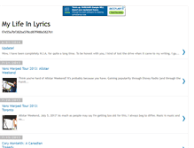 Tablet Screenshot of mylifein-lyrics.blogspot.com