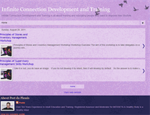 Tablet Screenshot of infiniteconnectiondevelopmentandt.blogspot.com