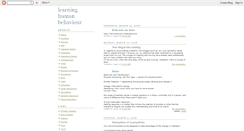 Desktop Screenshot of learninghumanbehaviour.blogspot.com