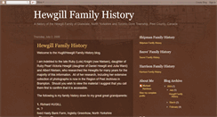 Desktop Screenshot of hewgillfamilyhistory.blogspot.com