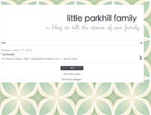 Tablet Screenshot of lilparkhillfam.blogspot.com