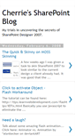 Mobile Screenshot of cherriesharepoint.blogspot.com