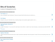 Tablet Screenshot of bitsofscratches.blogspot.com
