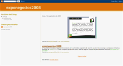 Desktop Screenshot of exponegocios2008.blogspot.com