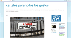 Desktop Screenshot of cartelesparatodoslosgustos.blogspot.com