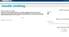 Desktop Screenshot of kaotikclothing.blogspot.com