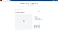 Desktop Screenshot of deathofacomputerprogrammer.blogspot.com