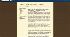 Desktop Screenshot of jehovahswitnessesonline.blogspot.com