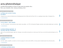 Tablet Screenshot of actu-photovoltaique.blogspot.com