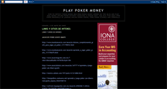 Desktop Screenshot of play-poker-money.blogspot.com